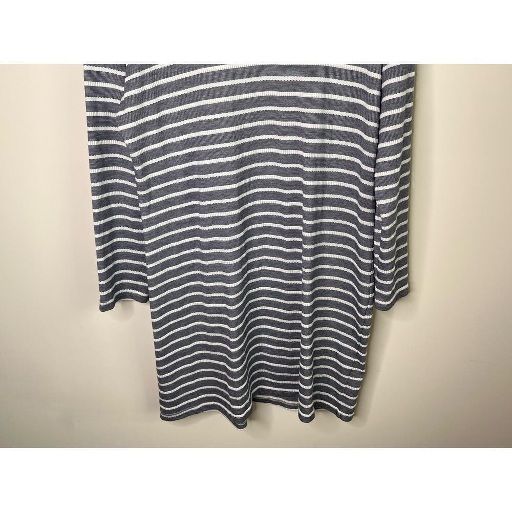 Sail To Sable Roundneck Knee Length Shirt Dress Pullover Striped Navy Women's XL - Picture 5 of 10